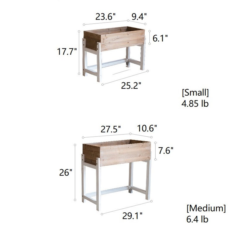 Elevated Wood Planter Box - Etsy