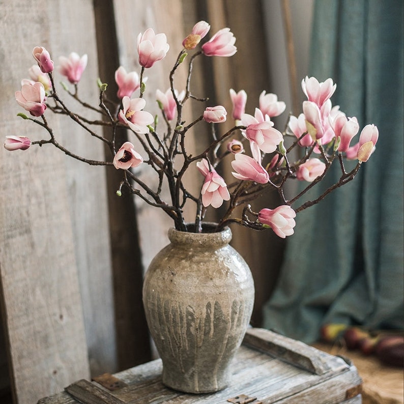 Artificial Magnolia Stem in Eco PE Foam 25 Tall Etsy