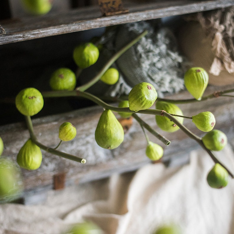Artificial Fig Fruit Stem 30 Tall