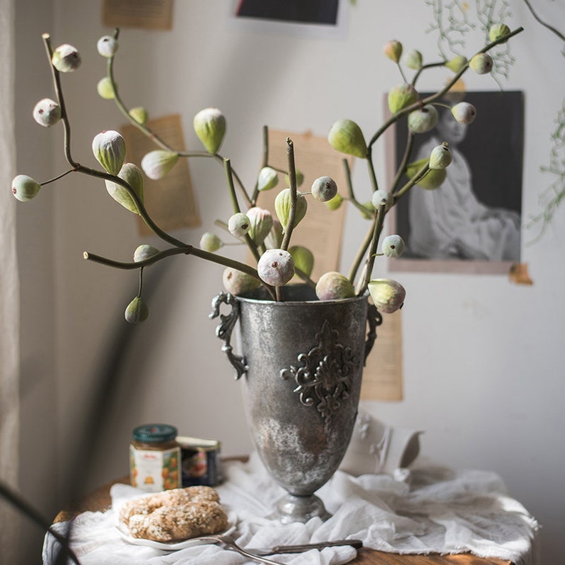 Artificial Fig Fruit Stem 30 Tall