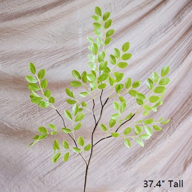 Faux Plant Faux Leaf Fresh Spring Faux Leaf Stem 37 Tall Etsy
