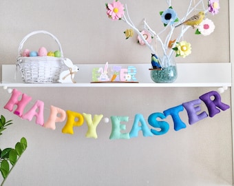 Felt Easter Garland: Handmade Pastel Spring Decor