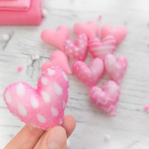 Valentines Day Decor, Set of 10 Heart ornaments, Valentine tree Ornaments, Heart Decorations, Valentines gift, Valentine tree ornaments