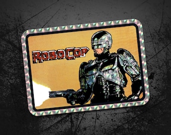 RoboCop 80s Holo Prism Sticker, Retro Style Reproduction Sticker, Retro Dystopian Cyberpunk Decal, Classic Gore Action Movie Collectible