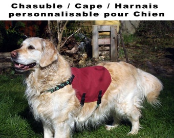 Customizable cape / chasuble / jacket / harness for dogs by team numérik
