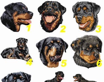 Rottweiler, iron-on embroidered patch, embroidered patch, dog breed, rott, machine embroidery, iron-on, sewing, K9, German cattle dog