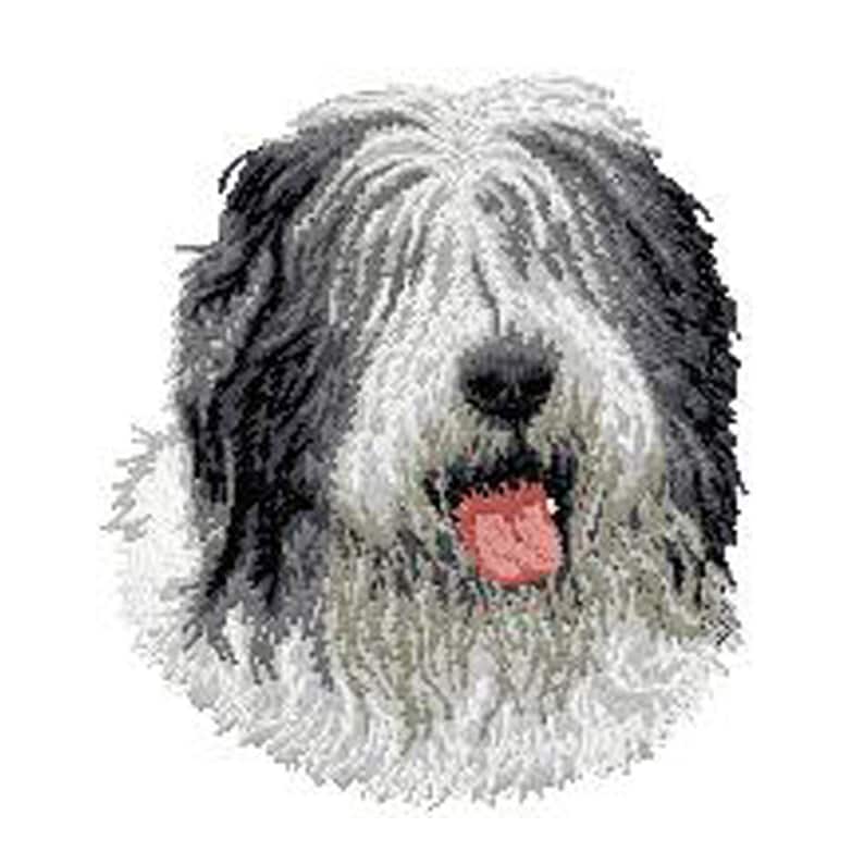bearded collie,Schapendoes,Bobtail,bearded collie,patch patch embroidered thermocollant,sewing,embroidery machine,K9,By Team Numerik
