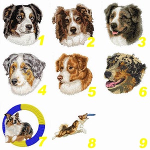 Australian Shepherd,Aussie,crest,embroidered patch,dog breed,American,machine embroidery,iron-on,sewing,shepherd dog,by team numerik