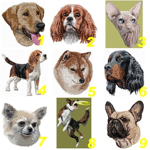 parche de escudo bordado, perro de caza y mascota, gato, deporte canino, termoadhesivo o cosido por team-numerik