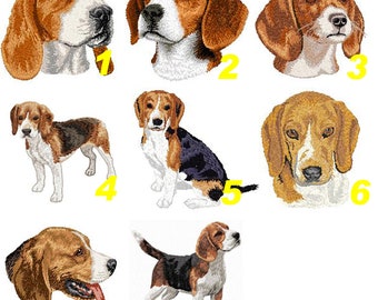 Beagle, crest, embroidered patch, machine embroidery, beagle mom, dog lover, iron-on, sewing, hunting dog, K9, by team numérik