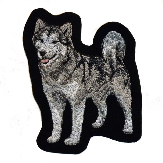 écusson Patch Brodé Race De Chien Husky De Sibérie Malamute Samoyéde Groenlandais Broderie Machine Thermocolant Ou à Coudre By Team Numérik