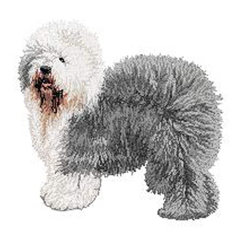 bearded collie,Schapendoes,Bobtail,bearded collie,patch patch embroidered thermocollant,sewing,embroidery machine,K9,By Team Numerik