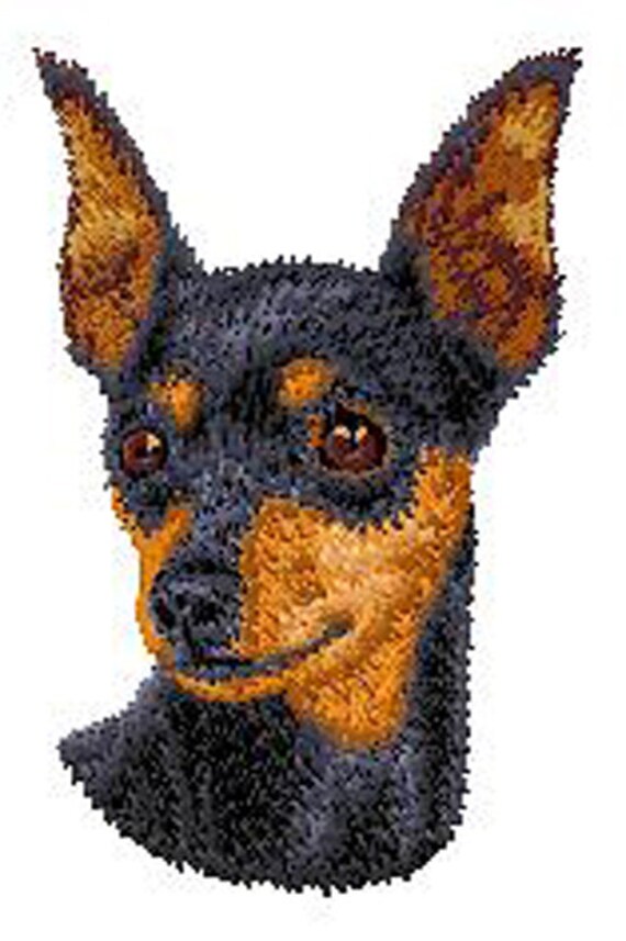 Dobermanpinscherecusson Patch Brode Chien Broderie Etsy
