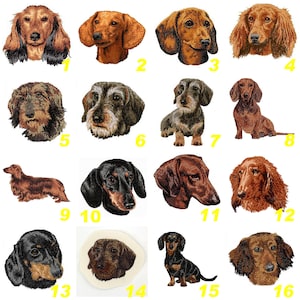 Parche de perro salchicha, aplique bordado, pelo largo, pelo corto, pelo duro, bordado a máquina, termoadhesivo o para coser, de Team Numérik
