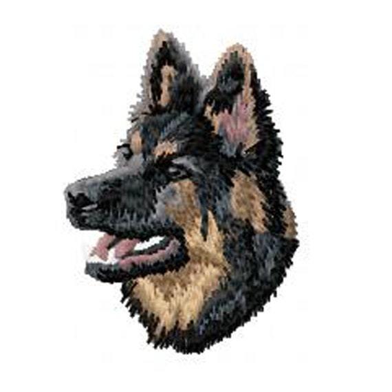écusson Patch Brodé Berger Allemand Poils Longs Berger Allemand Broderie Machine Thermocollantchien De Travailk9by Team Numérik