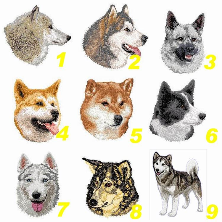 Toppa Ricamata Con Cane Husky Da Stirare O Cucire Su Indumenti