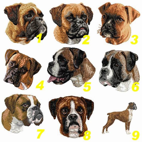 Boxerécusson Thermocollantpatch Brodérace De Chienboxer Mom Broderie Machinethermocollantà Coudrek9déco Vêtementby Team Numérik