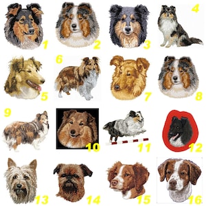 Shetland,sheltie, Brussels Griffon, patch,écusson brodé, épagneul breton, thermocollant ou à coudre,colley, Australian Silky by team numerik