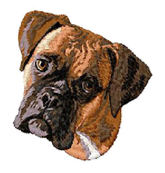 Boxerécusson Thermocollantpatch Brodérace De Chienboxer Mom Broderie Machinethermocollantà Coudrek9déco Vêtementby Team Numérik