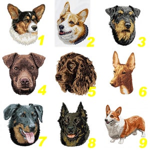 corgi, jag terrier, patterdale terrier, boykin, pharaoh hound, beauceron, badge, embroidered patch, iron-on, sew-on, K9, By Team Numerik