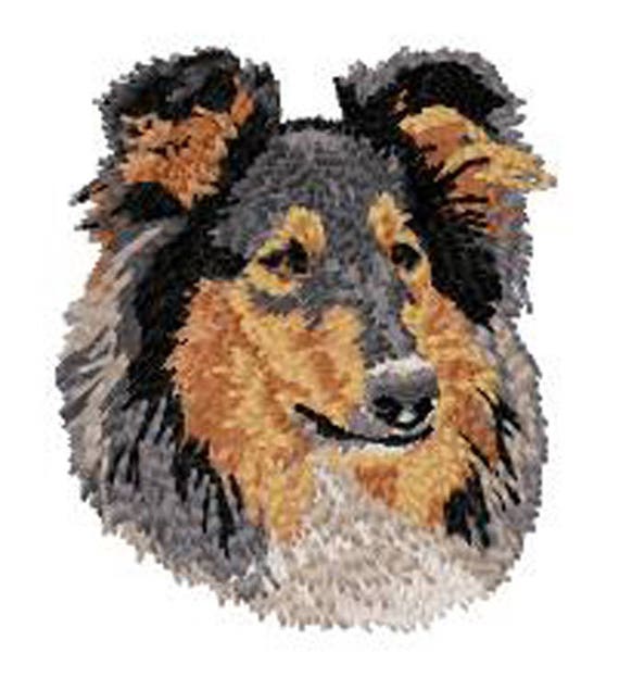 Shetlandsheltiepatchécusson Brodérace De Chien Bergertricolore Bleubroderie Machinethermocollantà Coudrecolleyk9by Team Numerik