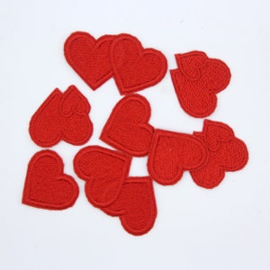 Ecussons brodés coeur thermocollant, patch étiquette applique correctif - cadeau amoureux saint valentin - by team numerik