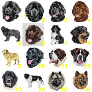Newfoundland, embroidered patch, dog breed, machine embroidery, iron-on, sew-on, Newfoundland mother, by Team Numérik