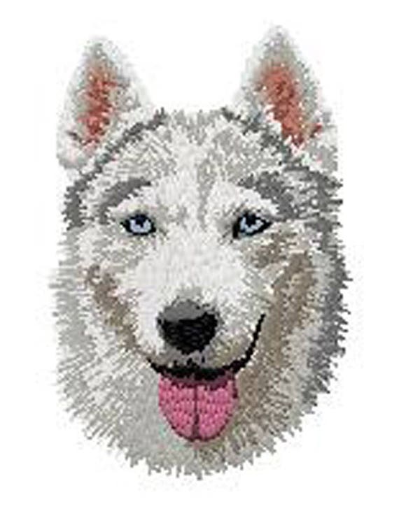 écusson Patch Brodé Race De Chien Husky De Sibérie Malamute Samoyéde Groenlandais Broderie Machine Thermocolant Ou à Coudre By Team Numérik