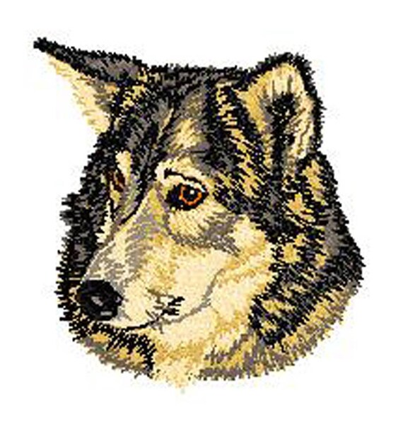 écusson Patch Brodé Race De Chien Husky De Sibérie Malamute Samoyéde Groenlandais Broderie Machine Thermocolant Ou à Coudre By Team Numérik