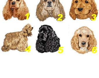 Cocker,écusson,patch brodé,race de chien,cocker americain, broderie machine,thermocollant,à coudre,K9,cocker mom, by team numérik