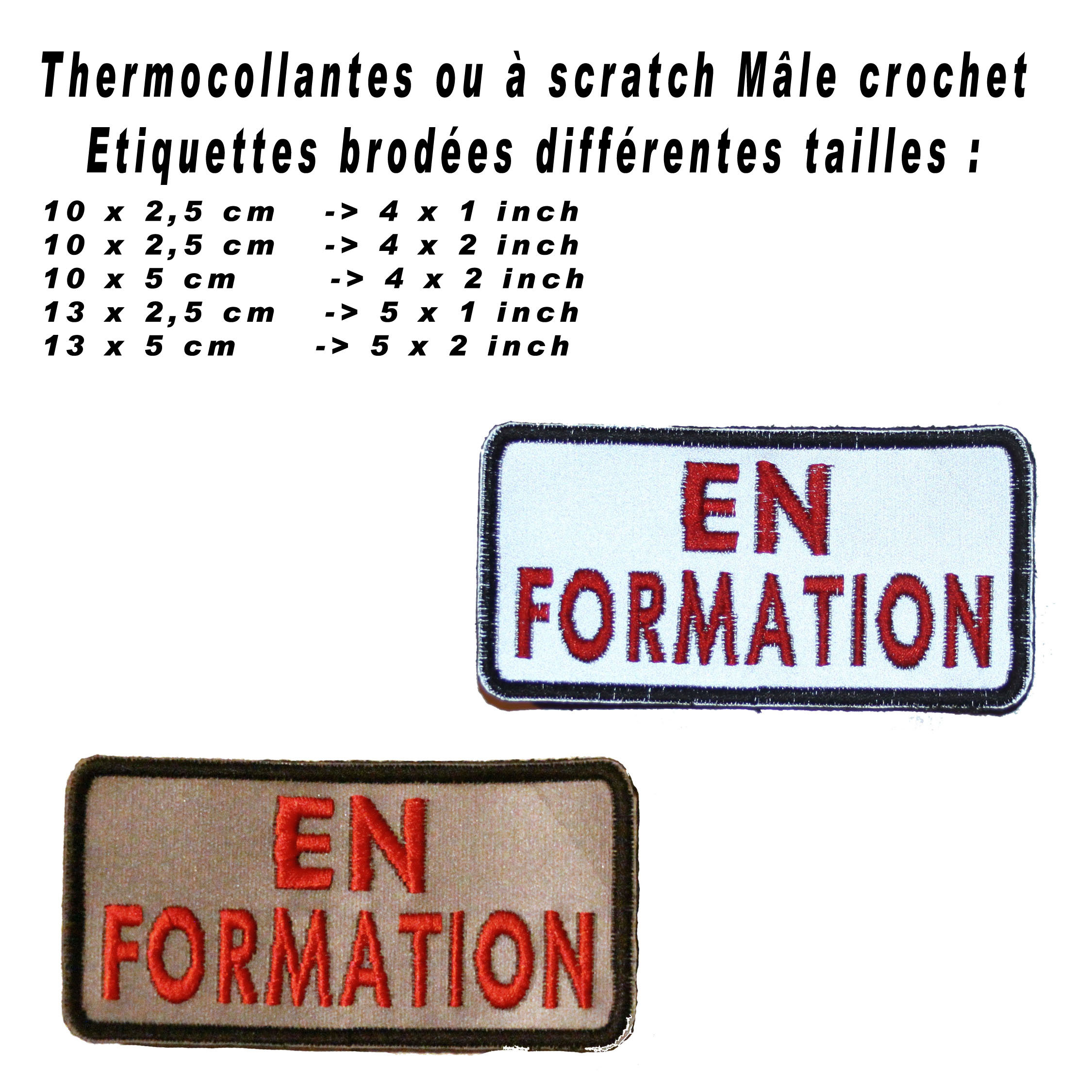 Patch brodé réfléchissant personnalisable thermocollant ou à