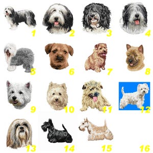Schapendoes, Scottish Terrier, Schipperke, cairn terrier,  bearded collie, bobtail, scottish terrier, Lhasa Apso patch brodé By Recyclick