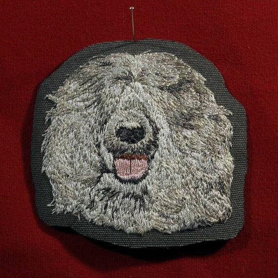 Patch Embroidered Patch Of Water Dog Breed Portuguese Machine Embroidery Fusible Or For Other Size S