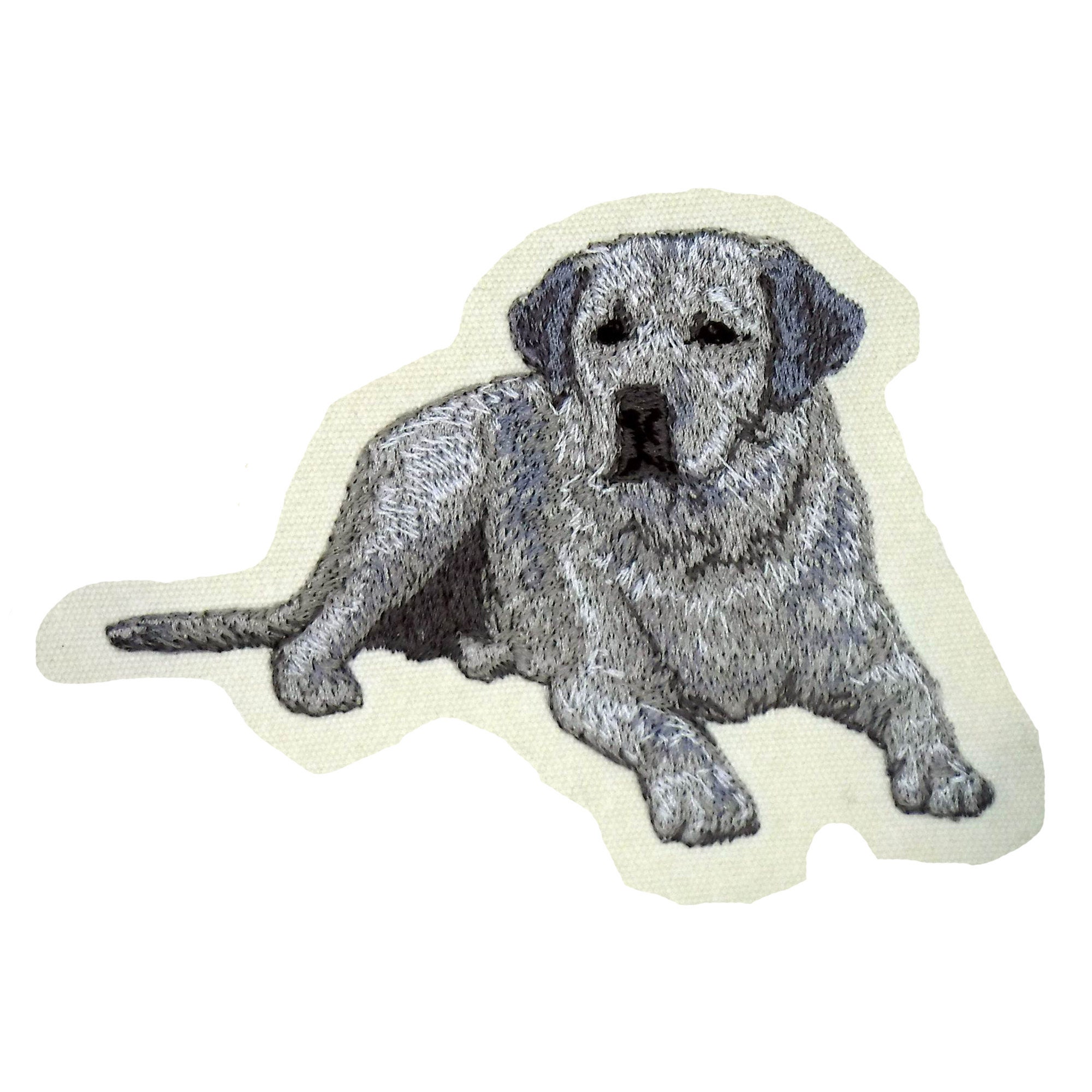 Toppa Ricamata ELLU Labrador Retriever Cucciolo | Termoadesiva O Da Cucire | 6x5,6 Cm