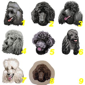 Pudel, Wappen, gestickter Aufnäher, Hundestickerei, Maschinenstickerei, Aufbügeln, zum Nähen, Pudelmama, Pudelpapa, K9, von Team Numérik