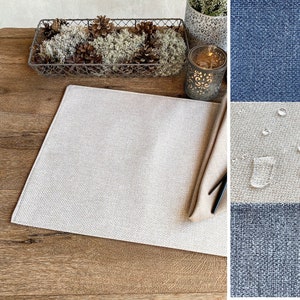 Jacquard Placemats Rectangle - Cloth Placemats Set of 4, Washable Placemats, Simple Place Setting, Dining Table Set, Easy Clean Placemat