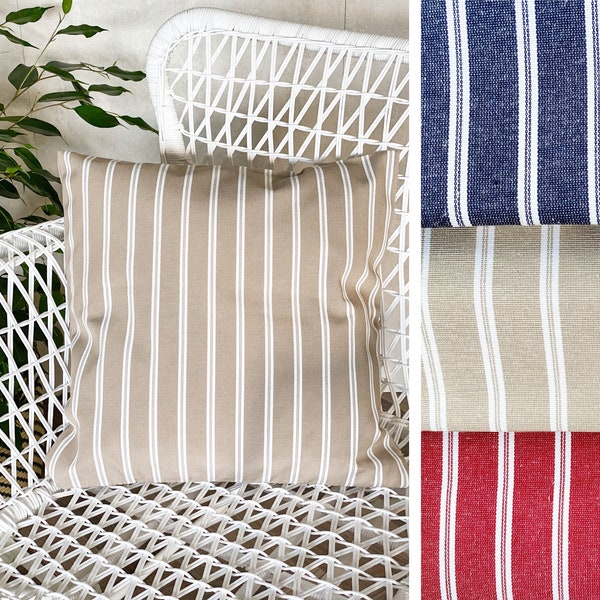 Ticking Stripe Outdoor Pillow Cover - Cuscino impermeabile, cuscino da giardino, copricuscini per patio, cuscini per piscina, regalo di decorazione a bordo piscina