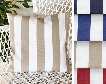 Outdoor Cushion Cover - Waterproof Pillow, Garden Cushion, Patio Cushion Covers, Poolside cushions, Cabana Stripe Outdoor Cushions