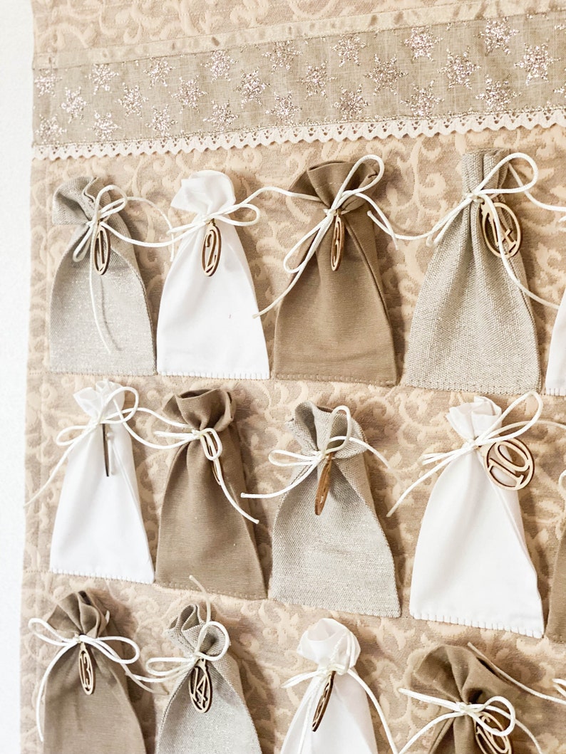 Reusable Fabric ADVENT CALENDAR Vintage Look Advent Calendar Etsy