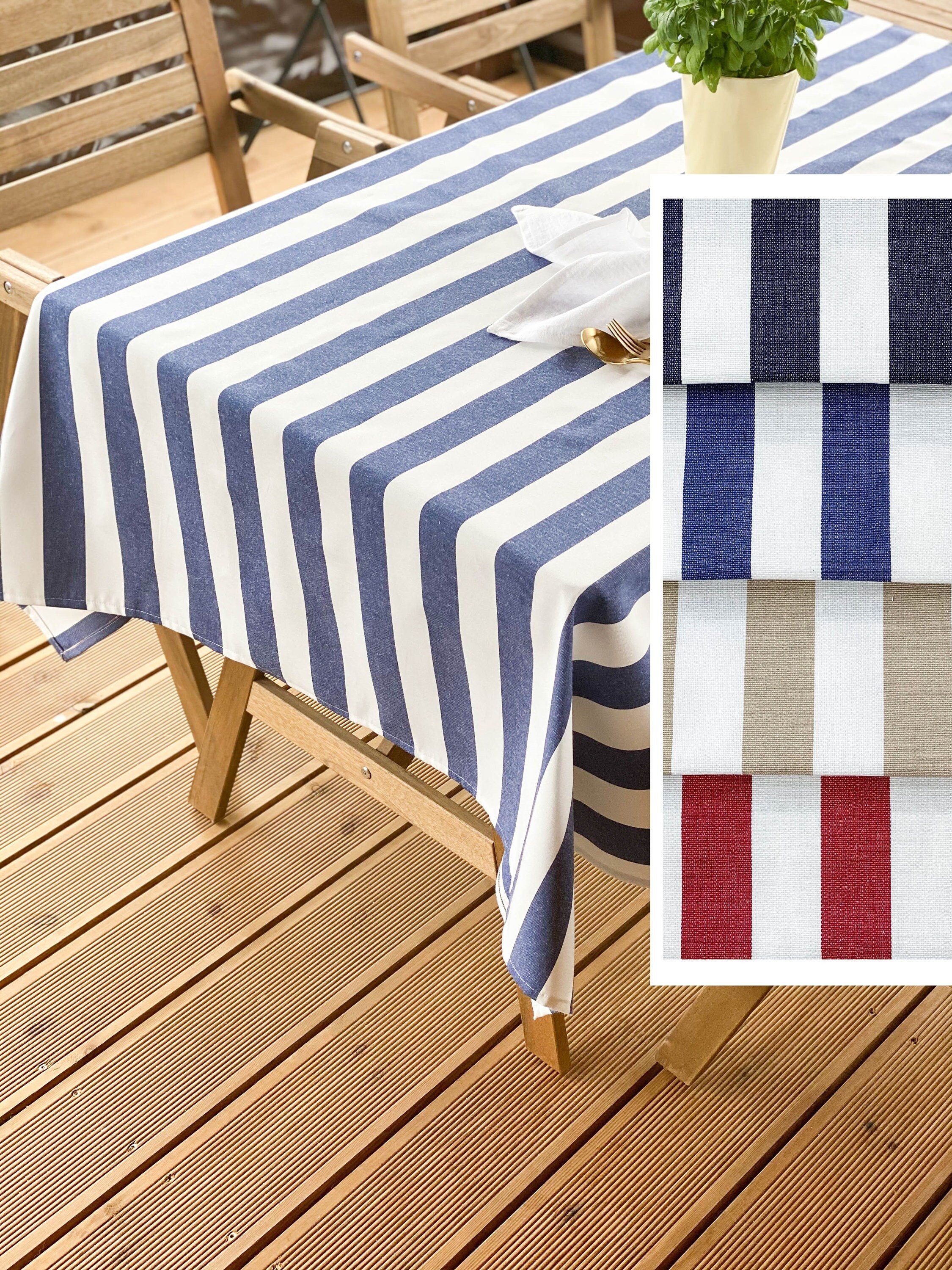 Nappe D'extérieur Imperméable Jeune-seahome - Ronde 177,8 Cm, Infroissable, Avec Trou Pour Parapluie Et Fermeture éclair