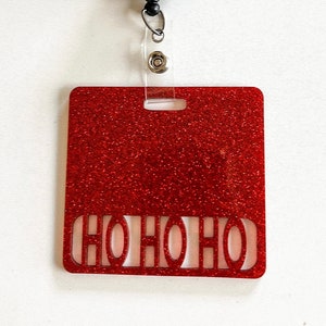 Christmas Badge Buddy, Ho Ho Ho Badge Buddy, Nurse Badge Buddy Custom, Badge Buddy Custom, Nurse Badge Buddy, Nurse Christmas Gift, RN Gift