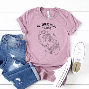 Mother Baby Nurse Shirt, L&D Nurse Shirt, Labor and Delivery Nurse Shirt, Nurse Shirts, Postpartum Nurse Shirt, OB Nurse Shirt, Nurse Gift