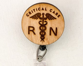 ICU Nurse Badge Reel, Critical Care Nurse Badge Reel, ICU Nurse Gift, Nursing Student Gift, Nurse Grad Gift, Nurse Gift, rn, cicu, cvicu