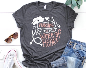 Nurse Shirts, Anatomical Heart, Anatomical Heart Shirt, Nurse, Nursing Student, Nurse Gift, Registered Nurse, Anatomy Shirt, Nurse Grad Gift