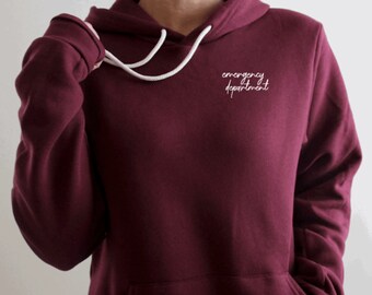 Sudadera con capucha de enfermera, sudadera de enfermera, regalo de enfermera, camisas de enfermera, regalo de graduación de enfermera, estudiante de enfermería, enfermera de emergencias, regalo de enfermera de emergencia, enfermera de emergencia