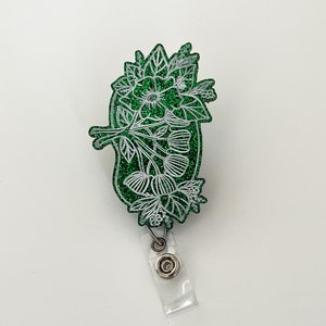 Floral Kidney Badge Reel, Kidney Badge Reel, Anatomical Kidney Badge Reel, Renal Nurse Badge Reel, Renal Nurse Gift, Dialysis Nurse Gift, RN