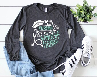 Nurse Shirts, Anatomical Heart, Anatomical Heart Shirt, Nurse, Nursing Student, Nurse Gift, Registered Nurse, Anatomy Shirt, Nurse Grad Gift
