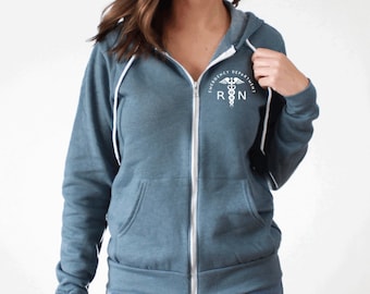 ER Nurse Hoodie, Emergency Room Nurse Sweatshirt, Emergency Nurse Jacket, Trauma Nurse Sweatshirt, ED Nurse Gift, Nurse Sweatshirt, RN