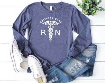 ICU Nurse Long Sleeve Shirt, Critical Care Nurse Long Sleeve Shirt, ICU Nurse Gift, Intensive Care Nurse Shirt, Intensive Care Nurse Gift