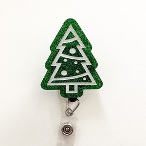 Christmas Tree Nurse Badge Reel, Holiday Badge Reel, Nurse Gift, Nurse Badge Holder, RN, LPN, Nurse Badge Clip, RT Badge Holder, Cute Badge